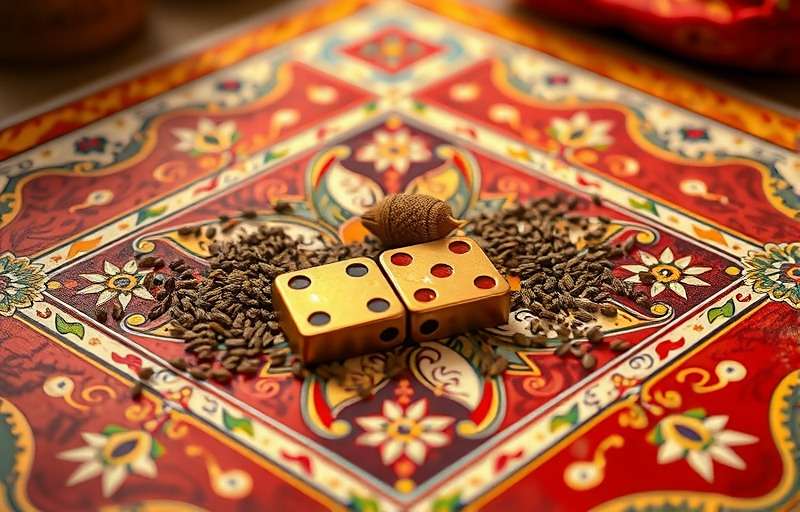 Desi Cumin Duel Game Cover Desi Cumin Duel game cover showing traditional Indian game board with cumin seeds